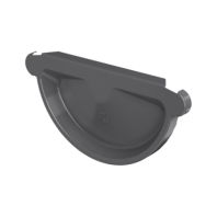 Заглушка желоба универсальная, Технониколь, Ø125 мм, Puretan, цвет: Графитово-серый