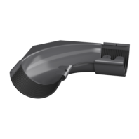 Угол желоба внутренний 90°, Технониколь, Ø125 мм, Puretan, цвет: Графитово-серый