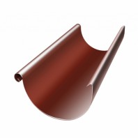 Желоб водосточный Grand Line, Ø125 мм, L=3000 мм, Granite - double, RAL 8004