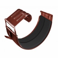 Соединитель желобов, Grand Line, Ø125 мм, Granite - double, RAL 8004