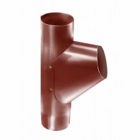 Тройник трубы, Grand Line, Ø90 мм, Granite - double, RAL 8004