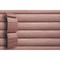 Сайдинг виниловый Grand Line Блок-хаус, Tundra, 3000 мм, цвет: Рябина