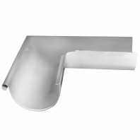 Угол желоба наружный 90°, Grand Line, Ø125 мм, Granite - double, RAL 9003