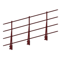 Ограждение кровли, парапетное, Roofsystems Elite, H=1200 мм, L=3000 мм, RAL 3011