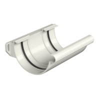 Соединитель желобов, Технониколь Макси, Ø150 мм, цвет: Белый