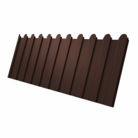 Профнастил C 8А фигурный, листы для забора 1160mm PE 0.45mm RAL 8017