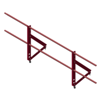Ограждение для фальцевой кровли, Optima, H=650 мм, L=2000 мм, RAL 3005