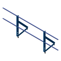 Ограждение для фальцевой кровли, Optima, H=650 мм, L=2000 мм, RAL 5005