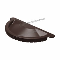 Заглушка желоба МП GS lite Ø125 мм, PE, RAL 8017