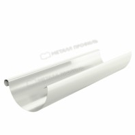 Система Металл Профиль, желоб водосточный Grandsystem Ø125mm 3000mm PE RAL 9010