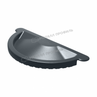 Заглушка желоба МП GS lite Ø125 мм, PE, RAL 7024