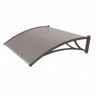 Козырек Krovent, бронзовый с коричневым кронштейном 1200x930x280 мм