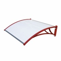 Козырек Krovent, бронзовый с красным кронштейном 1200x930x280 мм