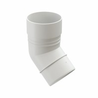 Колено трубы 45˚ Docke Standard Ø80 мм, цвет:Белый