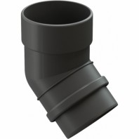 Колено трубы 45˚ Docke Lux Ø100 мм, цвет: Графит