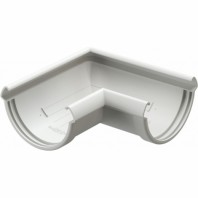 Угол желоба 90˚ Docke Lux  Ø141 мм, цвет: Белый