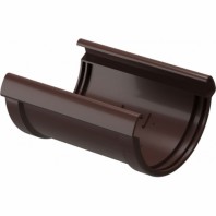 Соединитель желобов Docke Lux Ø141 мм, цвет: Шоколад