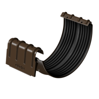 Соединитель желобов, Docke Stal Premium, Ø125 мм, цвет: каштан