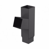 Тройник трубы Galeco STAL2 Ø125/80 мм, цвет: Графит