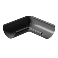 Угол желоба внутренний 90°, Docke Stal Premium, Ø125 мм, цвет: графит