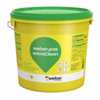 Декоративная силикатно-силиконовая штукатурка Weber.pas ExtraClean короед 2 мм, белая база, 25 кг.