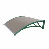 Козырек Krovent, бронзовый с зеленым кронштейном 1200x930x280 мм