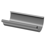 Желоб водосточный, Docke Stal Premium, Ø125 мм, L=3000 мм, цвет: графит