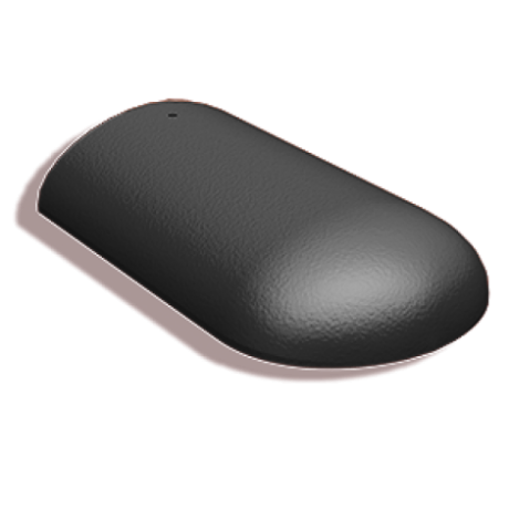 Цементно-песчаная начальная хребтовая черепица Kriastak Classic цвет: Чёрный