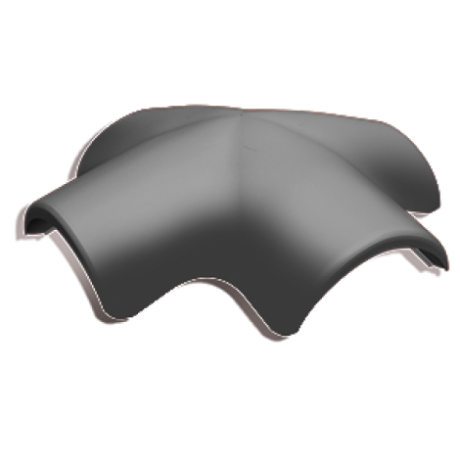 Цементно-песчаная Х-образная черепица Kriastak Antik цвет: Серый