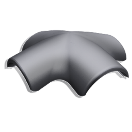 Цементно-песчаная Х-образная черепица Kriastak Antik цвет: графит