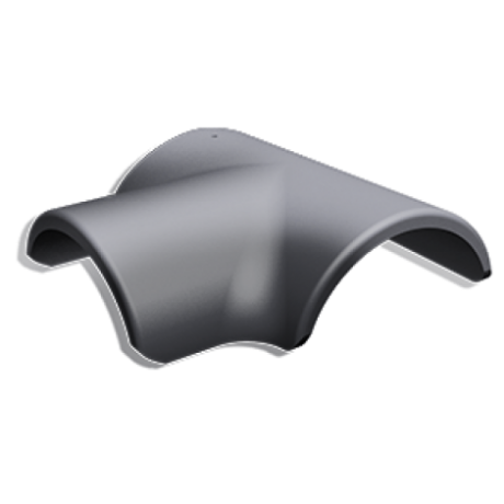 Цементно-песчаная Т-образная черепица Kriastak Antik цвет: графит