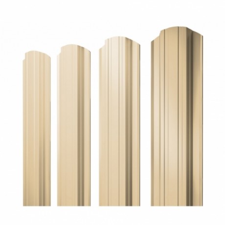 Прямоугольный фигурный штакетник 0.5 Satin RAL 1015