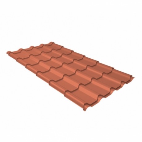 Металлочерепица камея Grand Line 0,5 Quarzit Cuprum Steel