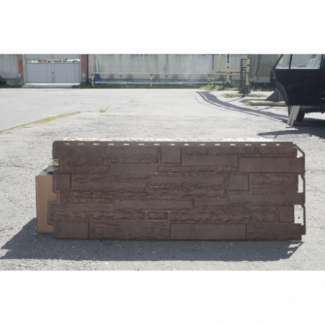 Фасадные панели Альта-Профиль, скалистый камень, цвет: памир