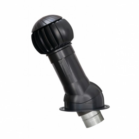 Комплект вентиляции для кровли фальцевой кровли Gervent 160 мм, труба изолированная 125 мм, RAL 9005