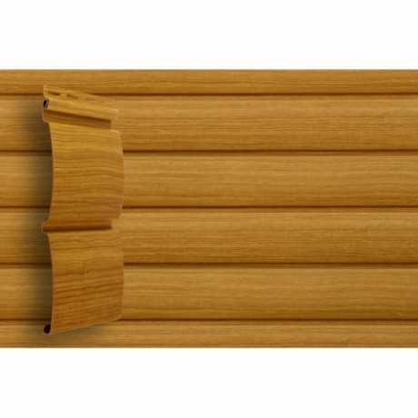 Сайдинг виниловый Grand Line Блок-хаус, Tundra, 3000 мм, цвет: Клен