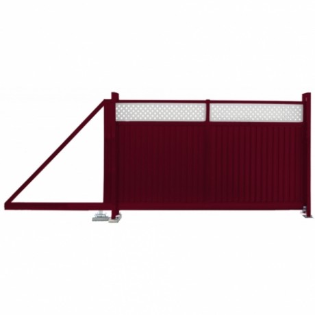 Модульные ворота откатные Estet Plus 2x3.5m RAL 3005/7040