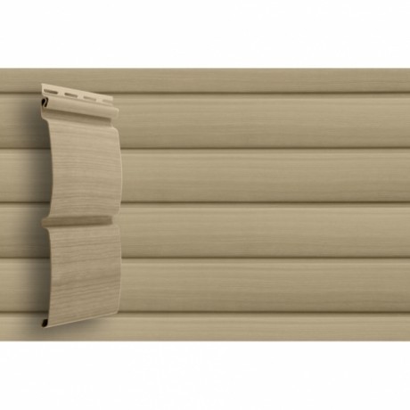 Сайдинг виниловый Grand Line Блок-хаус, Tundra, 3000 мм, цвет: Граб