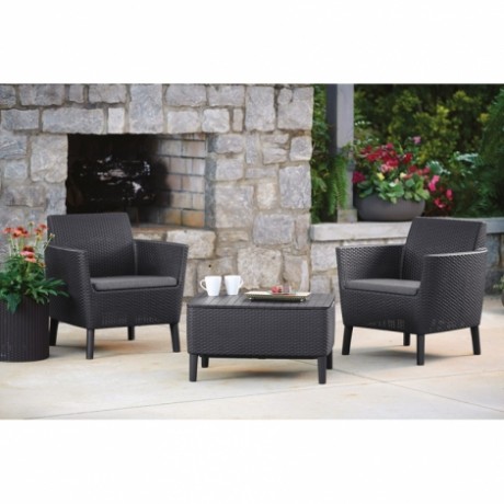 Кресло садовое Allibert Salemo Duo, графит