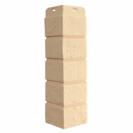 Угол Grand Line - Состаренный кирпич L=390 мм, цвет: Бежевый