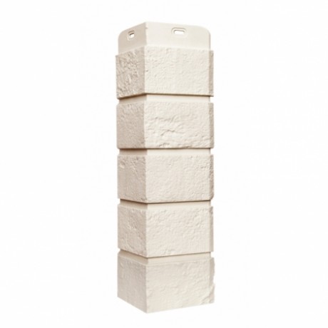 Угол Grand Line - Состаренный кирпич L=390 мм, цвет: Молочный