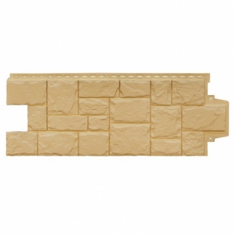 Фасадные панели Grand Line - Крупный камень, стандарт, цвет: песочный