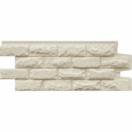 Фасадные панели Grand Line - Колотый камень, стандарт, цвет: молочный