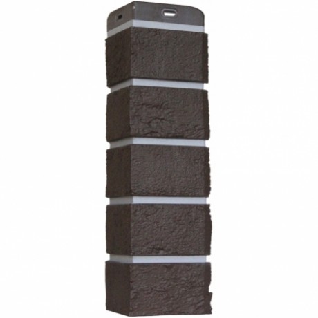 Угол Grand Line - Состаренный кирпич, премиум, L=390 мм, цвет: шоколад