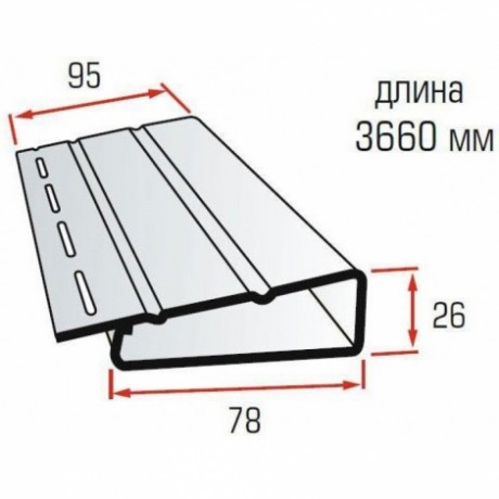 Наличник Альта-Профиль 3660 мм цвет: Под цвет сайдинга