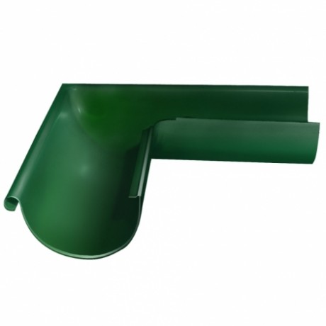 Угол желоба наружный 90°, Grand Line, Ø125 мм, Granite - double, RAL 6005