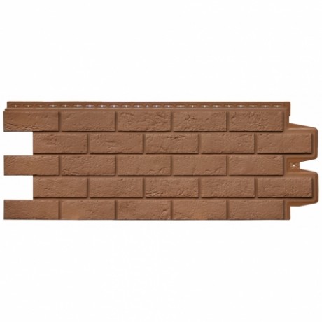 Фасадные панели Grand Line - Состаренный кирпич, стандарт, цвет: глина