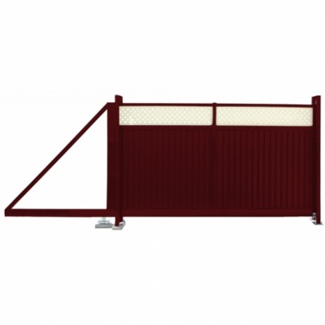 Откатные ворота модульные Estet Plus 2x3.5m RAL 3005/1014