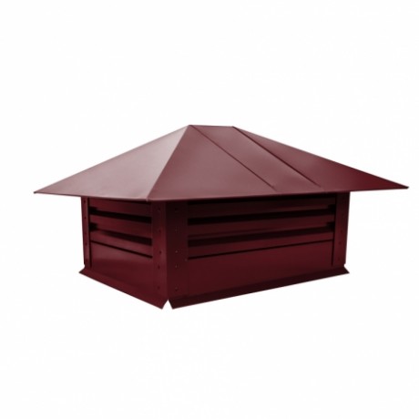 Дымник на трубу с жалюзи 520x390mm PE 0.45mm RAL 3005