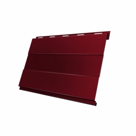 Металлический сайдинг Вертикаль Prof GL 0,5 Satin с пленкой, цвет: RAL 3005